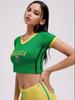 Camiseta Estilo Europeo Comercio Exterior Vintage Streetwear Estilo Europeo y Americano Camiseta Sexy Chica Caliente Bordado de Letras Top Corto Camiseta