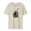 [Personalização Profissional] Camiseta Masculina de Manga Curta 100% Algodão Longo de Xinjiang Contagem 50 Impressa com Máquina de Impressão Direta da Marca Brother Importada
