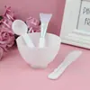 Set de tazón para mascarilla de PP medio película suave polvo herramienta para película de spa DIY tazón palo cepillo de silicona cepillo cuchara simple