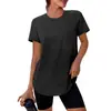 2026 Camiseta de Verano Versátil Transfronteriza Europea y Americana para Mujer Moda Estilo Casual Color Sólido Holgada Manga Corta En Stock Exportación