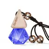 Colgante de Madera con Cuentas de Cristal Triangulares para Espejo Retrovisor de Coche, Perfume, Aceite Esencial de Aromaterapia, Fragancia para Coche, Venta al por Mayor