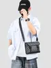 Bolso de Hombro de Moda para Hombre Bolso Cruzado de Cuadros para Hombre Bolso Pequeño Cuadrado Horizontal Bolso Cruzado Versátil para Teléfono Móvil Mochila de Cuadros