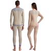 Conjunto de Ropa Interior Térmica para Hombre y Mujer con Lana de Seda y Terciopelo, Protección de Hombro Cepillada de Doble Cara, Ropa y Pantalones de Otoño Calentados