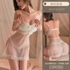 Yiyue lencería sexy sexy camisola transparente camisón malla de lunares arrugados pijama caliente uniforme al por mayor 8645