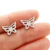 Pendientes de Mariposa y Búho Estilo Fresco Primavera 2026 Pendientes de Acero Inoxidable Piercing Moda Ins En Stock