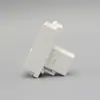 Módulo de enchufe directo para teléfono tipo 128, conector de voz CAT3 de doble cabezal RJ11 y piezas de función de enchufe de tierra