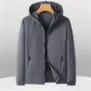 Jaqueta com Capuz Masculina Nova Estilo Primavera e Outono Corta-vento de Assalto para Exterior Versátil Casual Esportiva Solta Masculina