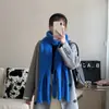 Cachecol de Polvo de Designer de Nicho Inverno Tricotado Macio Ceroso Franja Longo para Pescoço À Prova de Frio