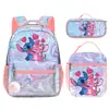 Em estoque Stitch Mochila Escolar Primária Mochila Infantil Desenho Animado Bolsa de Refeição Mochila Estojo de Lápis Conjunto de Três Peças para Cabelo