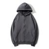 Sudadera Unisex con Capucha y Cremallera Gruesa Forrada de Polar Zorro Plateado Otoño e Invierno, 500g, con Logo, para Reunión Anual