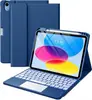 Funda Teclado Bluetooth para iPad 11ª Gen A16 Carcasa para Tableta Apple Air 11 Adecuada para M3 Táctil Funda de Cuero Retroiluminada