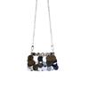 Bolsa de ombro transversal com corrente de metal e lantejoulas para jantar Bulling brilhante, bolsa de uso duplo para banquete, bolsa para celular, bolsa transversal feminina