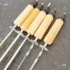 Manivela Giratória para Espeto de Churrasco, Engrenagem Giratória Automática para Grelha, Manípulo de Espeto para Churrasco, Manivela Giratória para Espeto de Bambu