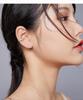 Pendientes individuales con clip de hueso de oreja de circonita de color plata esterlina s925 Pendientes de arcoíris nuevos pendientes individuales de nicho para mujer