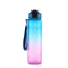 Nueva taza de rebote de plástico 1000ml taza espacial hervidor esmerilado portátil taza de agua degradada taza de agua para deportes al aire libre