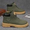 Botas de ruibarbo outono e inverno 2024 botas masculinas plus size martin ferramentas antiderrapantes sapatos de caminhada botas curtas resistentes ao desgaste sapatos de proteção do trabalho