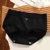 Ropa interior de seda de leche para mujer, lindo de cintura media, color liso, sin costuras, transpirable, antibacteriano, con fuelle extendido, bragas de triángulo para niña