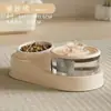 Dispensador de agua y comedero eléctrico para mascotas, combo 2 en 1 automático para agua y comida, disponible en formas redondas y cuadradas, múltiples colores, venta al por mayor