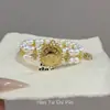 Pulsera de Gatito Brillante de Buena Suerte para Año Nuevo de Doble Capa con Perlas, Diseño de Nicho Moderno, Personalidad Retro, Accesorio Versátil para la Mano