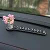 Placa temporal de estacionamiento para coche nuevo 2025, placa de número de teléfono móvil para coche, adornos creativos de alta gama para el interior del coche