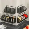 Caja de Almacenamiento para Cebolla, Jengibre y Ajo Estante Multifuncional de Cocina Cesta de Verduras para Montar en la Pared Organizador de Pared Cesta de Almacenamiento