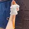 Llavero Colgante de Conejo de Peluche Creativo de Dibujos Animados para el Festival de Medio Otoño, Linda Decoración para Bolso, Llavero para Coche, Regalo, Venta al por Mayor