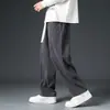 Pantalones de Chándal de Pana Pesada Pierna Recta para Hombre Temporada de Primavera y Otoño Marca de Tendencia Deportivos Modernos Holgados Caída Casual Pantalones de Pierna Ancha