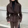 Comércio Exterior Transfronteiriço da Amazon Outono e Inverno 2025 Jaqueta de Manga Longa Retro Imitação de Camurça Jaqueta de Veludo Fosco para Mulheres Casual