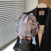 Ultraligera Impermeable Moderna 2025 Primavera y Verano Transfronteriza Nueva Bolsa con Cordón Bolsa con Cordón Bolso de Hombro Bolso Cruzado Bolso de Tela para Mujer