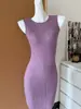 Vestido Tanque de Punto sin Mangas Muy Elegante, Falda Bodycon, Estilo Señora Madura, Corte Ajustado, Vestido Interior para Mujer