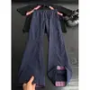 Pantalones Casuales de Bloques de Color Empalmados Deconstruidos para Hombre Moda Trendy Individual Holgado Versátil Simple Cintura Elástica Pantalones Cargo