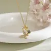 Colar de Projeção Transfronteiriço 100 Línguas Eu Te Amo Pingente de Borboleta Recortada Corrente de Clavícula Elegante Simples da Moda Feminina