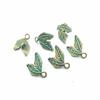 Accesorios de Joyería DIY Retro Aleación Doble Colgante de Hoja Zakka Venta Directa de Fábrica al Por Mayor 1009