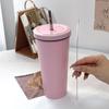 Copo com Canudo para Carro em Aço Inoxidável com Gravação e Impressão Copo de Café Portátil Copo Térmico de Aço Inoxidável Copo de Presente Copo de Água para Carro