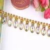 Guangzhou Nuevo Wholesale Cadena de Pedrería Encaje Accesorios para Ropa Accesorios para Ropa Étnica Colgante Conectado Chapado en Oro Cadena de Pedrería