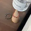 Anillo de Plata de Ley S925 con Ágata Roja Natural, Anillo de Ágata Negra de Moda con Cuentas, Estilo de Lujo Ligero, Adecuado para Ir al Trabajo y para Apilar