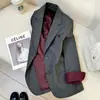 Nuevo diseño de moda de otoño, chaqueta blazer de corte ajustado, chaqueta de traje casual holgada estilo coreano para otoño