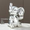 Adornos de Elefantes de Almacenamiento de Lujo Ligero para Decoración de Entrada, Sala de Estar, Mueble Bar, Mueble de TV, Adornos con Sentido, Adornos Galvanizados