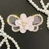 Novo acabamento em renda de dupla camada para outono e inverno com desenhos florais tridimensionais, enfeites para sapatos, acessórios para sapatos, acessórios de cabeça, acessórios para roupas, DIY feito à mão