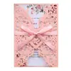 Dropshipping Transfronterizo de Tarjetas de Felicitación de Amor para Bodas, Invitaciones de Boda, Invitaciones de Compromiso Color Dorado Cortadas con Láser, Stock Listo de Fábrica
