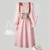 Comercio Exterior Transfronterizo Ropa Infantil Vestido Estilo Francés Moderno y Elegante Vestido Estampado con Lazo en la Cintura Nueva Serie de Colores 2026