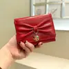 Carteira Feminina Estilo Japonês com Laço, Couro Brilhante de Alta Qualidade, Porta-Moedas com 70% de Desconto, Carteira Curta Multifuncional, Carteira Transfronteiriça