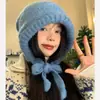 Conjunto de Bolsa e Chapéu para Inverno, Chapéu de Pescador Quente Vintage com Proteção para Orelhas, Gorro com Amarração Estilo Étnico