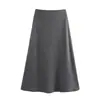 Fabricante Mayorista de Ropa para Mujer Transfronteriza 2025 Top con Cuello Redondo de Manga Corta Adornado Falda Midi Conjunto Suave