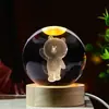 Venta al por mayor transfronteriza Bola de Cristal de Dibujos Animados Luminosa Grabada en 3D Luz de Noche Decoración de Escritorio Regalo Creativo Regalo de Cumpleaños para Mujeres