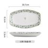 Cerâmica criativa tigela prato terno utensílios de mesa domésticos tigela de arroz prato disco colher sob esmalte cor fábrica atacado