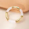 Pulsera de Tubo Curvo de Acrílico Elegante de Moda Europea y Americana, Diseño en Forma de Arco, Multicolor, Retro, Simple, Pulsera Versátil
