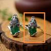 Anillo de moda para hombre Xiangyun retro de boca abierta dominante, combinación de anillos apilables, anillo individual para hombre, anillo abierto desgastado