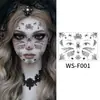 Tatuagens Adesivas de Aranha 3D Impermeáveis e Divertidas Transfronteiriças Teia de Aranha Tatuagem de Braço Maquiagem de Halloween Adesivos de Rosto