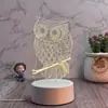 Luz Noturna Criativa 3D Logo Personalizado Presente para Crianças Presente de Ano Novo Luz Noturna Luz de Ambiente Luz Noturna de Acrílico